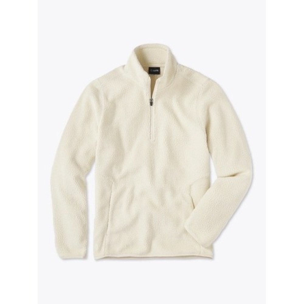 Cuts Fleece Quarter Zip Pullover M Cream Sherpa Teddy Jacket Outdoor Athleisure
